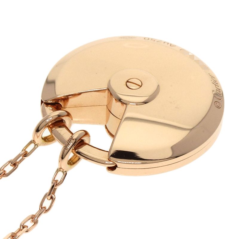 Cartier Amulet De Cartier SM Malachite 1P Diamond Necklace 18K Pink Gold Ladies