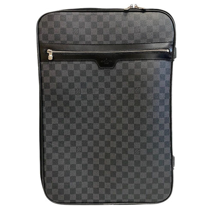 Louis Vuitton Travel Bag Pegase 55 Damier Graphite Leather Black