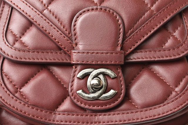 Chanel Chain Shoulder Bag Chanel Saddle Bag Lambskin Matelasse Quilted Bordeaux