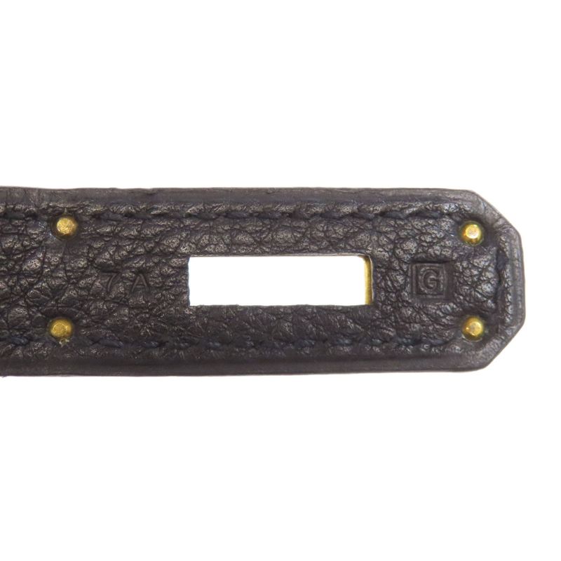 Hermes Birkin 35 Gold Hardware Handbag Fjord Women