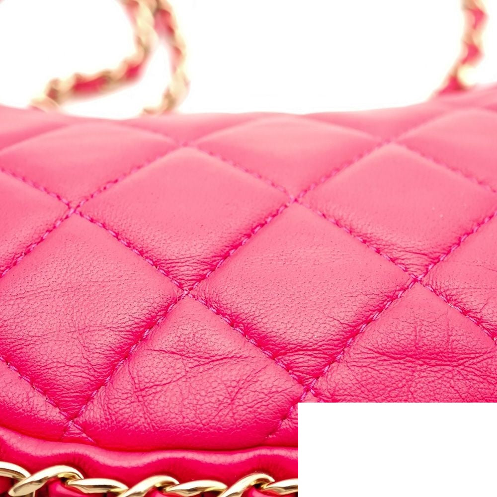 Chanel Quilted Lambskin Pink Chain Shoulder Bag
