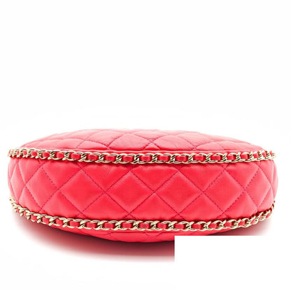 Chanel Quilted Lambskin Pink Chain Shoulder Bag