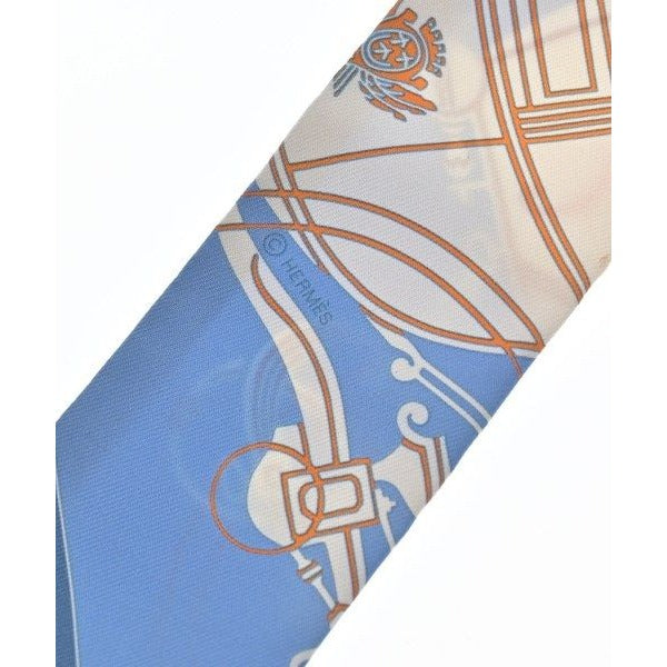 Hermes Bandana Scarf Silk Blue — view 5