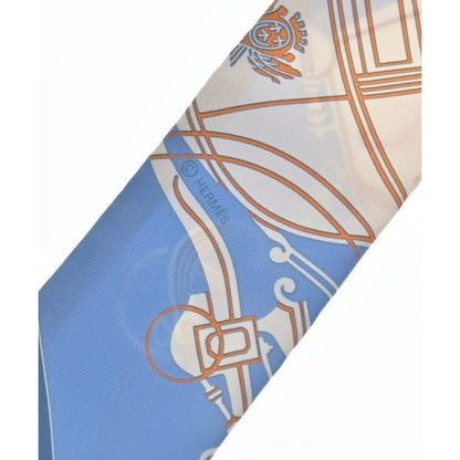 Hermes Bandana Scarf Silk Blue — view 5