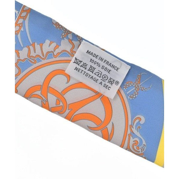 Hermes Bandana Scarf Silk Blue — view 6
