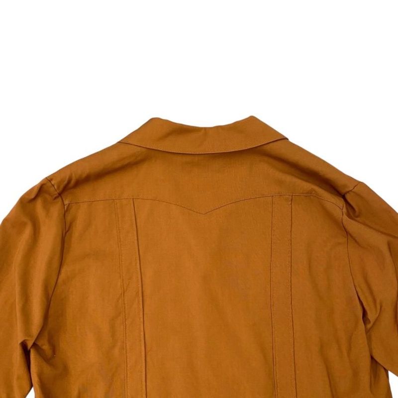 Gucci Long Sleeve Shirt with Pockets 579077 Size 50 Wool Brown Gucci