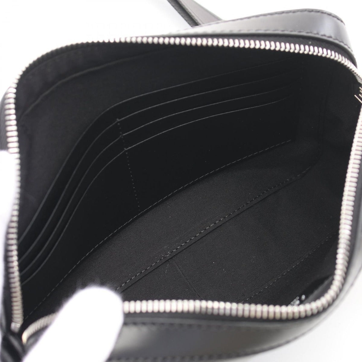 Fendi Shoulder Bag Diagonal Camera Case Zucca Black Leather — view 3
