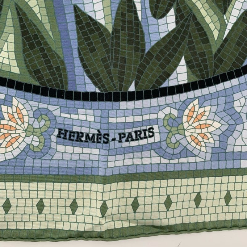 Hermes Carre 90 CAVE Felem Note The Cat Multicolor Scarf 100% Silk