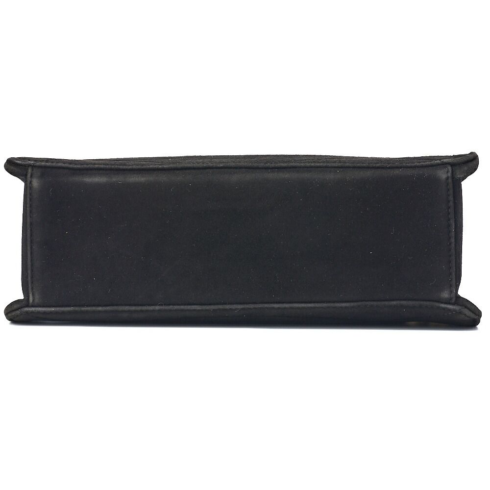 Chanel Shoulder Bag Tote Bag Round Flap Turnlock Chain Shoulder Suede Black