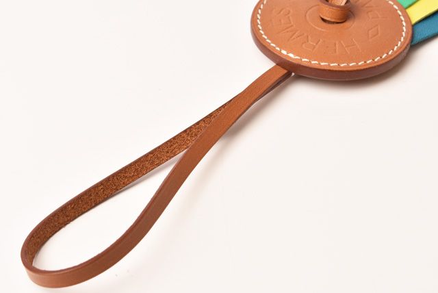 Hermes Bag Charm Hermes Clochette Paddock Flot Paddock Charm Green Lime Blue