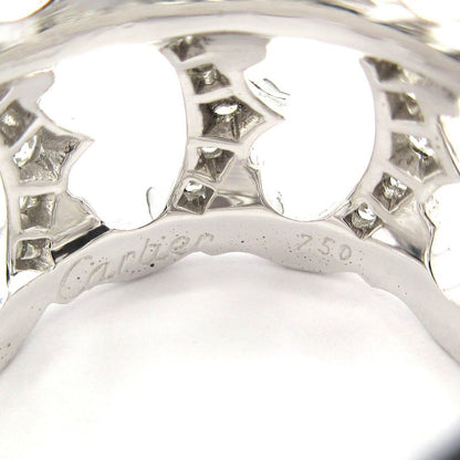 Cartier Ring 51 C De Cartier 18K White Gold X Diamonds Full Diamonds