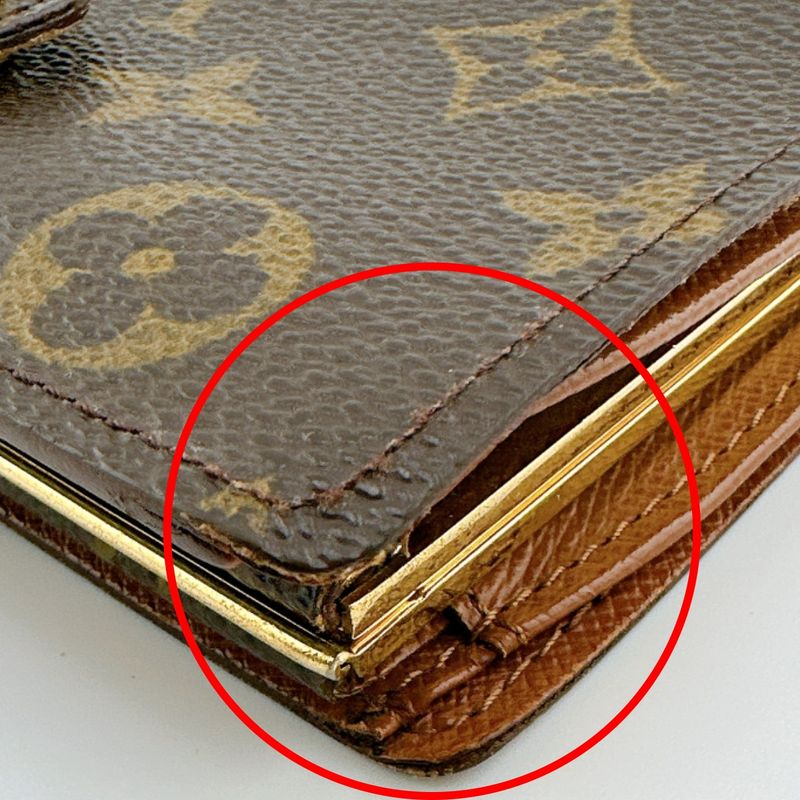 Louis Vuitton M61663 Monogram Wallet With Credit Card Pocket Porte Monet Vieux