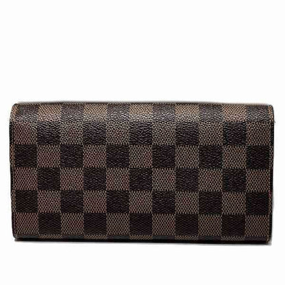 Louis Vuitton Damier Portefeuille Sarah N63179 Trunk Motif Long Wallet With Two