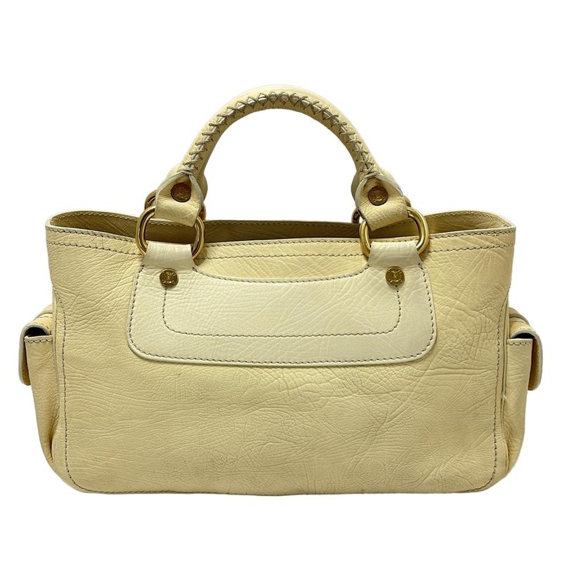 Celine Tote Boogie Bag Light Yellow Leather