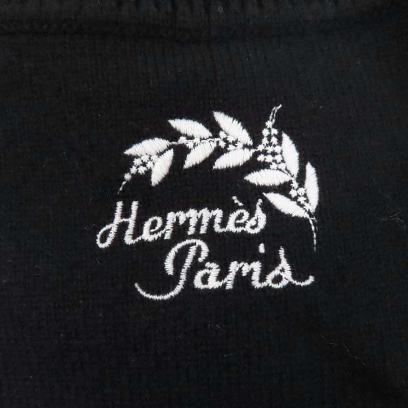 Hermes 2022 2e2506d2 Cliquetis 100% Cashmere Long Sleeve Knit Dress Black 40