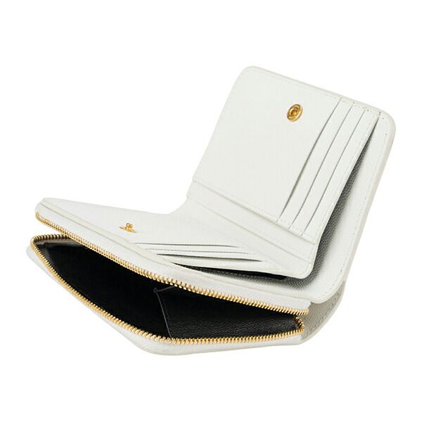 Saint Laurent Bifold Compact Wallet White/multi