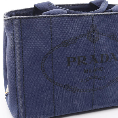 Prada Tote Canapa Navy Canvas — view 5
