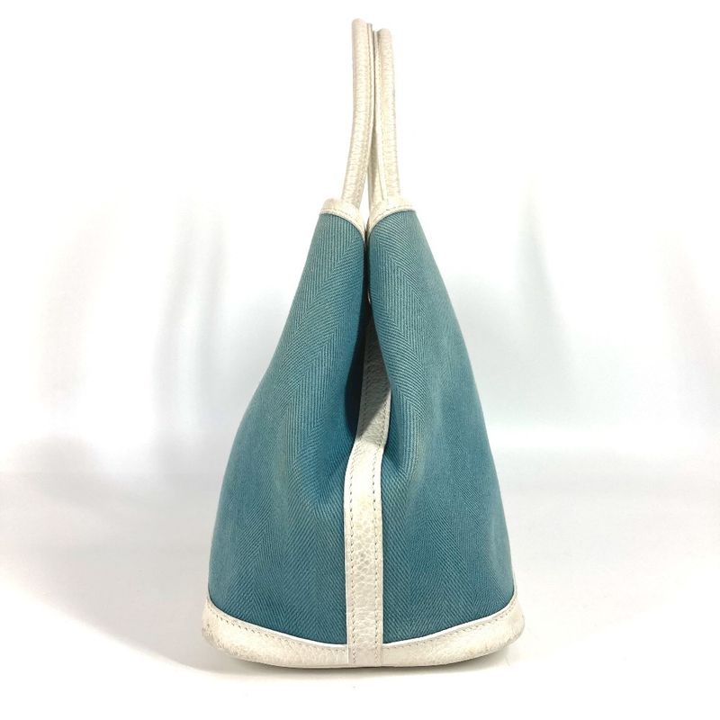 Hermes Tote Garden Party TPM Garden Party TPM Toile Officier/leather Blue