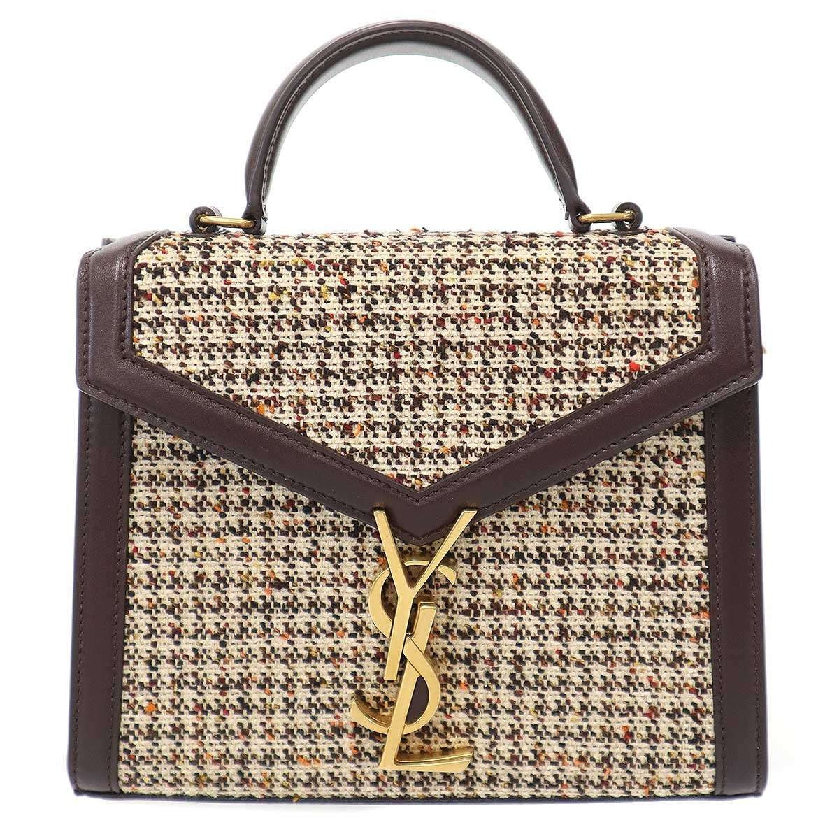 Saint Laurent Paris Baby Cassandra Tweed Shoulder Bag