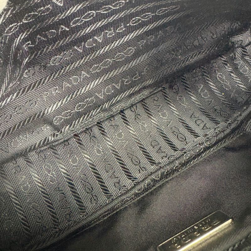 Prada Accessory Pouch Mini Handbag Tessuto Nylon Quilted Purple