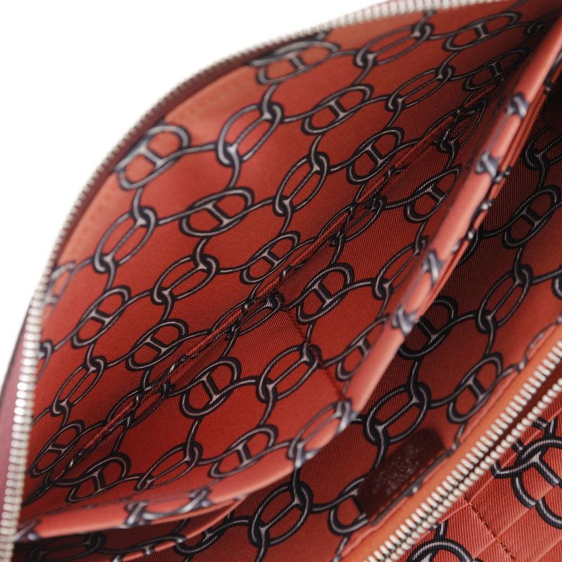 Hermes Azap Long Silk-in Vaux-epson Rouge Ash Bordeaux □R Ladies Long Wallet