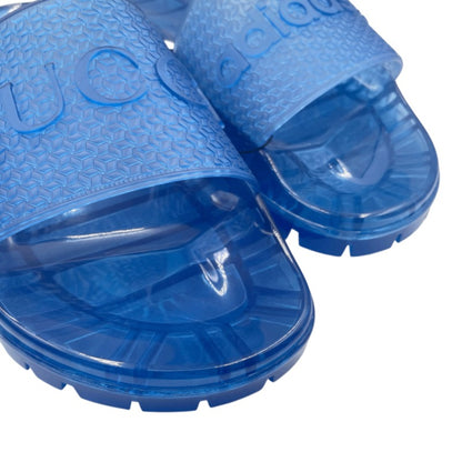 Gucci Adidas Blue Slide Sandals Size 13 — view 4