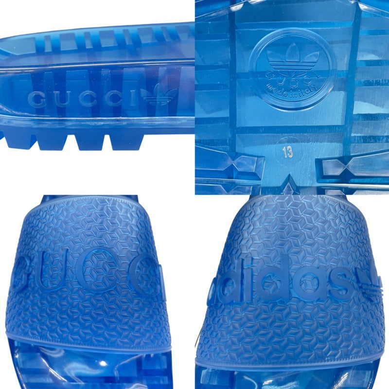 Gucci Adidas Blue Slide Sandals Size 13 — view 6