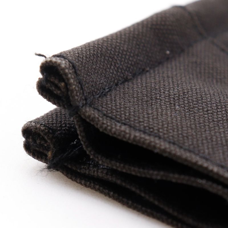 Hermes Fourre Tout MM Tote Bag Cotton Canvas Black Unisex Handbag