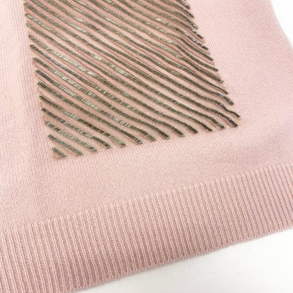 Dior Cashmere 100 Bijou Knit Top 40 Pink Recent Sweater — view 5