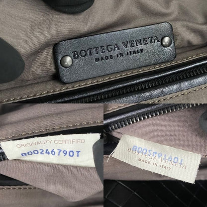 Bottega Veneta Intrecciato Leather Canvas Tote Bag Handbag