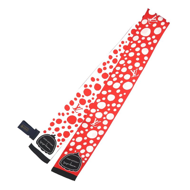 Louis Vuitton LV X YK Bandeau Infinity Dot Yayoi Kusama Silk Red White Black