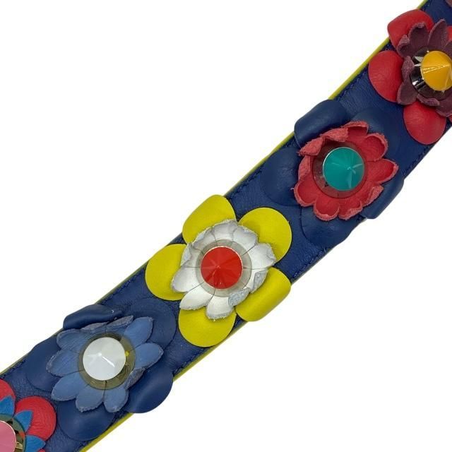 Fendi Strap You Long Shoulder Strap Accessories For Bags Flower Leather Studded