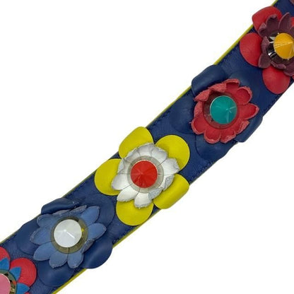 Fendi Strap You Long Shoulder Strap Accessories For Bags Flower Leather Studded