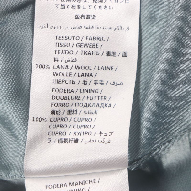 Gucci 421766 100% Wool Emblem Button Checked Single Jacket Tailored Jacket