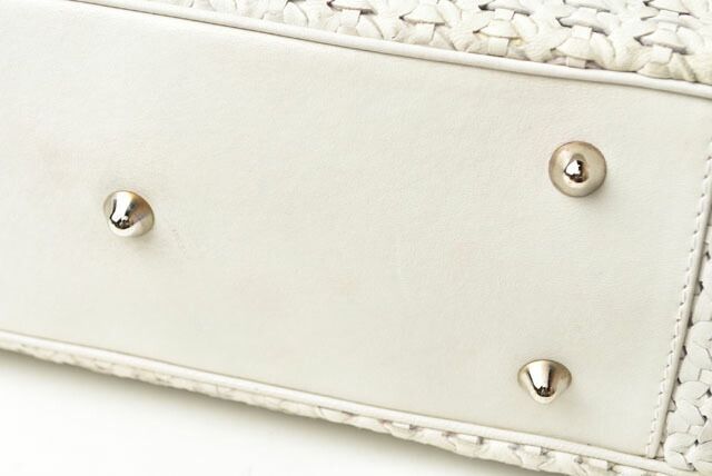 Christian Dior Tote Bag A4 Christian Dior Bag Lady Dior Intrecciato White Silver