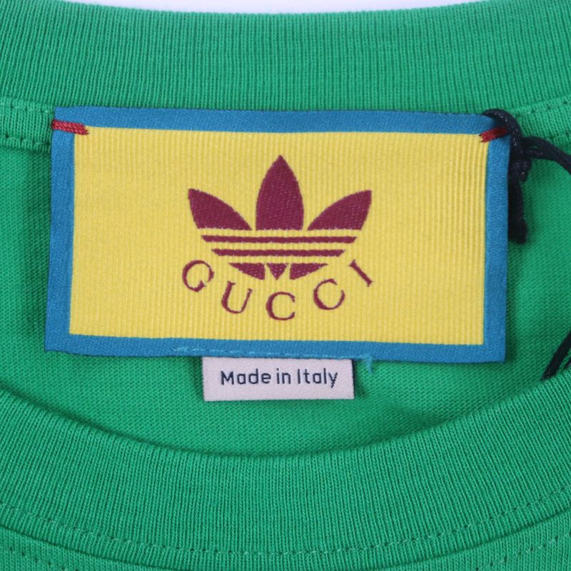 Gucci Adidas Gucci Adidas 717422 100% Cotton Printed Crew Neck Short Sleeve