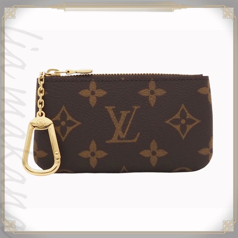 Louis Vuitton Pochette Cles Monogram Canvas Card Key Case Coin