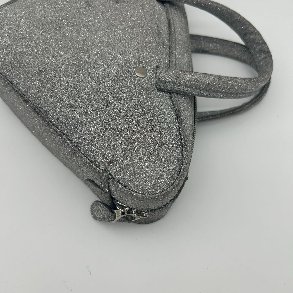 Balenciaga Silver Glitter Shoulder Bag Triangle — view 15