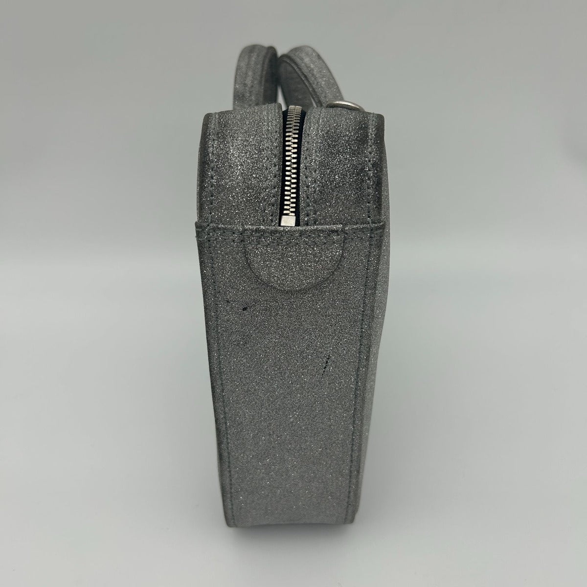 Balenciaga Silver Glitter Shoulder Bag Triangle — view 6