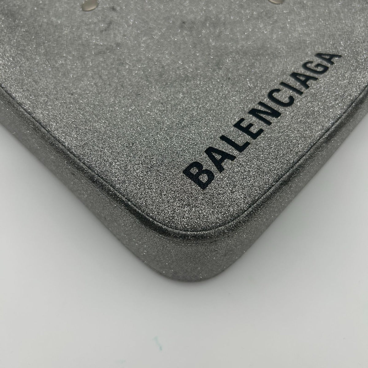 Balenciaga Silver Glitter Shoulder Bag Triangle — view 8