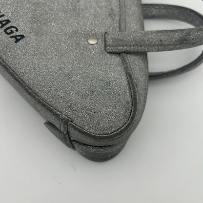 Balenciaga Silver Glitter Shoulder Bag Triangle — view 9