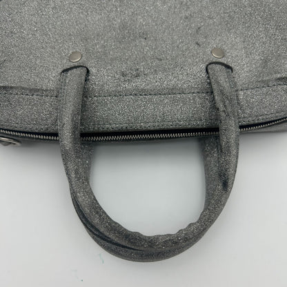 Balenciaga Silver Glitter Shoulder Bag Triangle — view 10