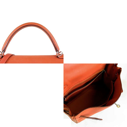 Hermes Kelly 32 Rosie Silver Swift Retourne 2-Way Shoulder Bag — view 4