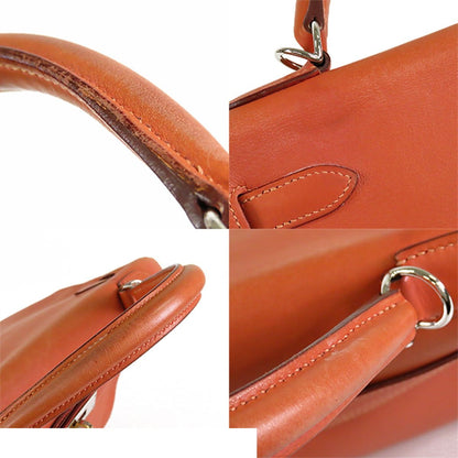 Hermes Kelly 32 Rosie Silver Swift Retourne 2-Way Shoulder Bag — view 6