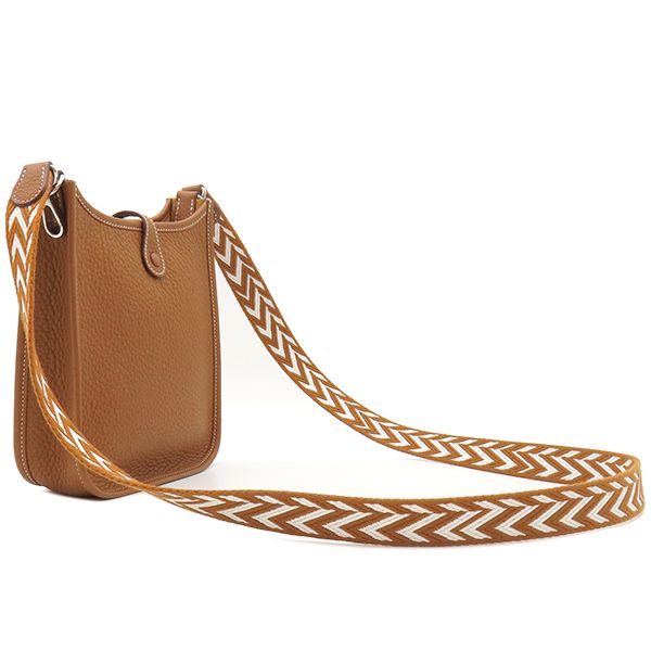 Hermes Shoulder Bag Evelyn TPM Amazon Zig Zag Taurillon Clemence Gold Silver