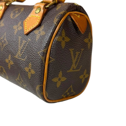 Louis Vuitton Mini Speedy Monogram Shoulder Bag Monogram Canvas M4154 Brown