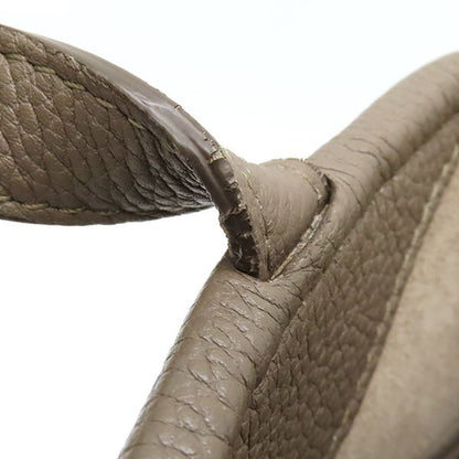 Celine 2way Bag Small Fold Cabas Leather Glazed Gold Hardware Gray Beige