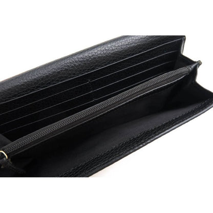 Gucci Long Wallet Women Leather Black Interlocking Continental — view 7