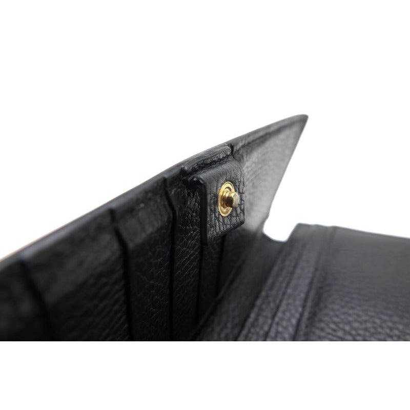 Gucci Long Wallet Women Leather Black Interlocking Continental — view 9