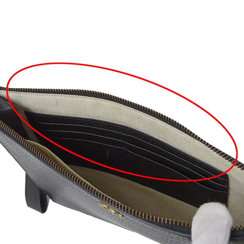 Gucci Bag Men's Brand Clutch Bag Second Bag GG Marmont Leather Black 475317